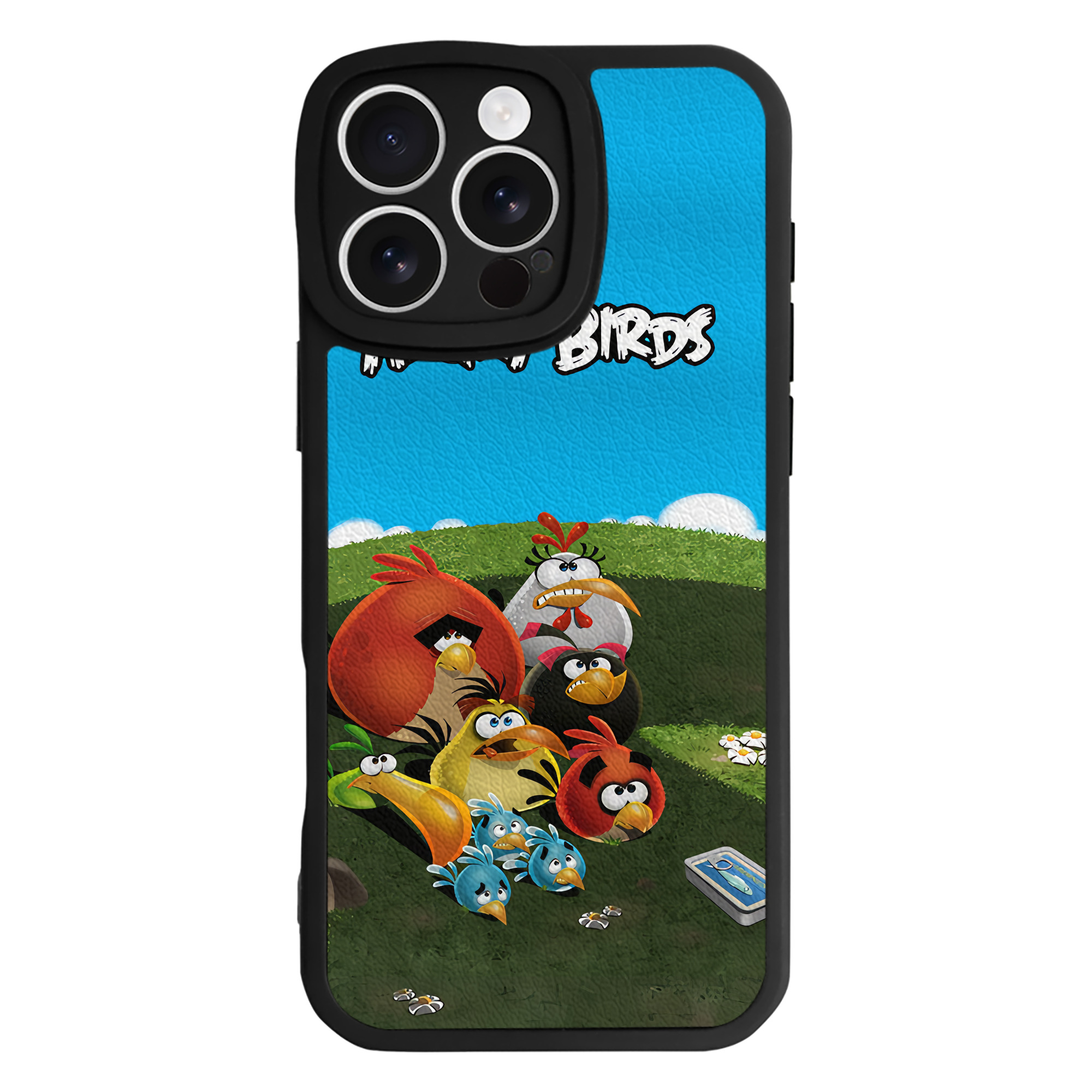 （画像用） Angry Birds アングリーバード 【iPhone 16シリーズ対応】シリコンスマホケース（レザー調） 材質：シリコン